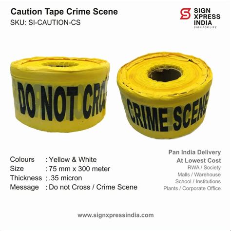 LDPE Material Crime Scene Caution Tape, 300 Rm, .35 Gsm at Rs 399/roll ...