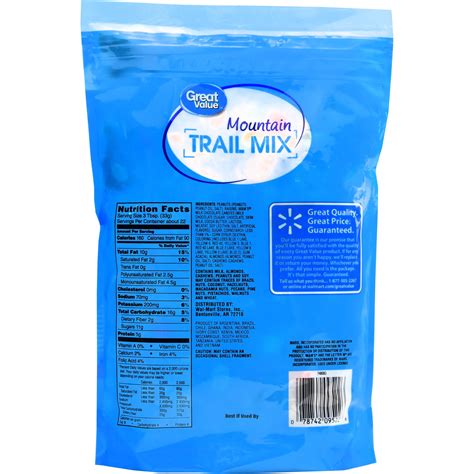 walmart trail mix nutrition