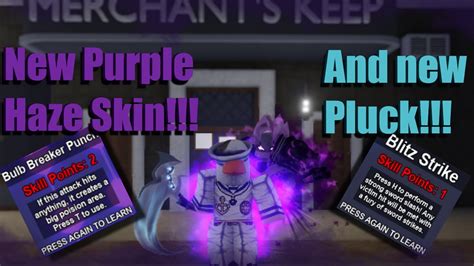 [YBA] Showcase NEW pluck and NEW Purple Haze SKIN!!! - YouTube