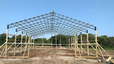 Steel truss pole barn 30' single truss 1 to 200 available | eBay ...