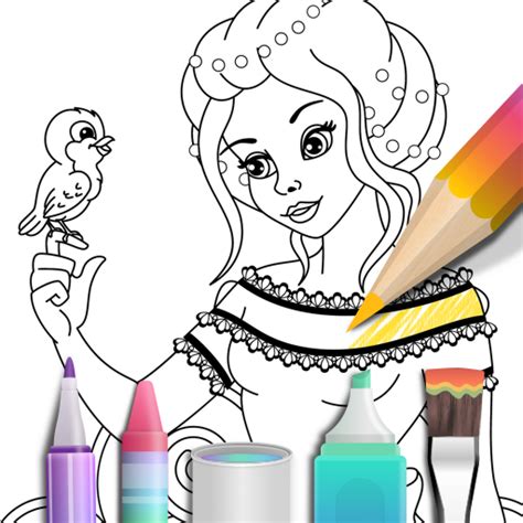 Disney Princess Coloring Book App - Kids and Adult Coloring Pages