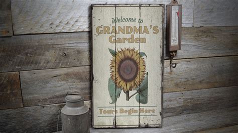 Grandma Garden Sign Grandma Decor Sign Flower Sign Decor - Etsy