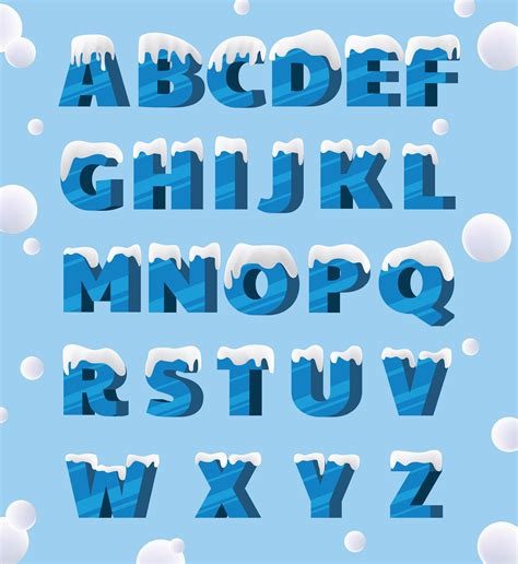 Icy Alphabets Vector Pack 273535 Vector Art at Vecteezy