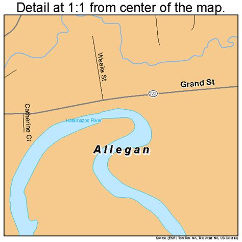 Allegan Michigan Street Map 2601260