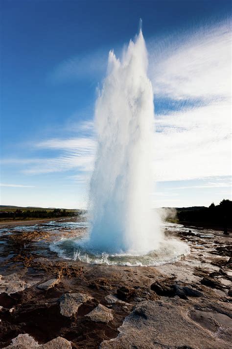 Erupting Strokkur Geyser Iceland by Mlenny