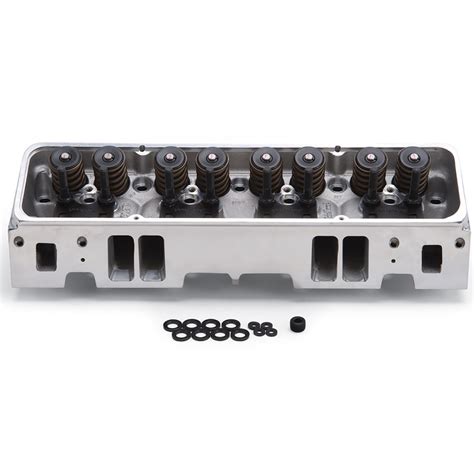 Edelbrock S/B Chevy 350 Performer RPM E-Tec 64cc 170cc BARE Aluminum ...