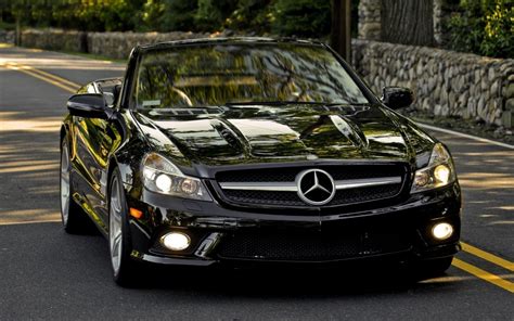 Black Mercedes-Benz SLK class R71 HD wallpaper | Wallpaper Flare