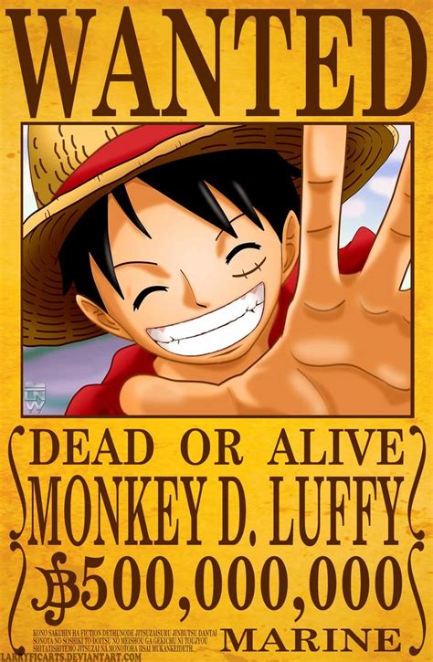 Monkey D. Luffy Wanted Poster by LarryficArts on DeviantArt | Luffy ...