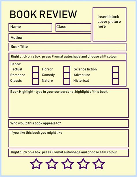 Book Review Template for Kids (Tips & Activities) - Go Science Girls ...