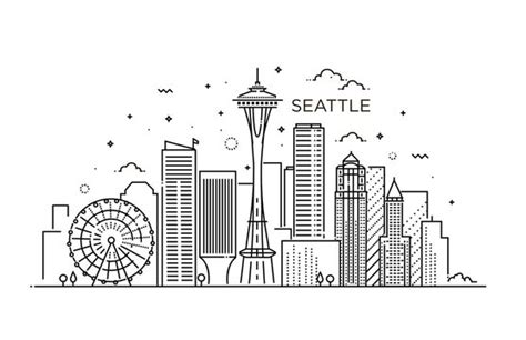 Seattle Skyline Silhouette Images – Browse 2,084 Stock Photos, Vectors ...