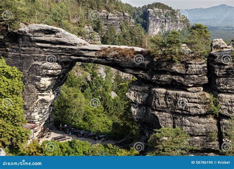 Pravcicka Brana in the Czech Republic Stock Photo - Image of green ...