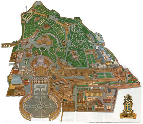 Panoramic map of Vatican. Vatican panoramic map | Vidiani.com | Maps of ...