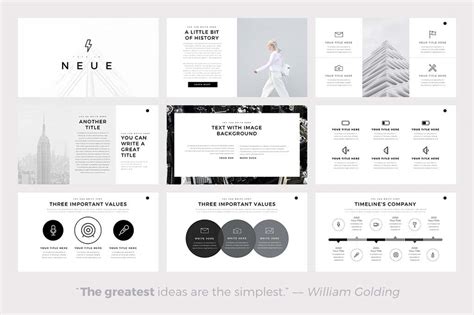 Free Neue Minimal PowerPoint Template