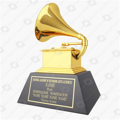 Grammy Award Trophy 3D Model | FaceQuad