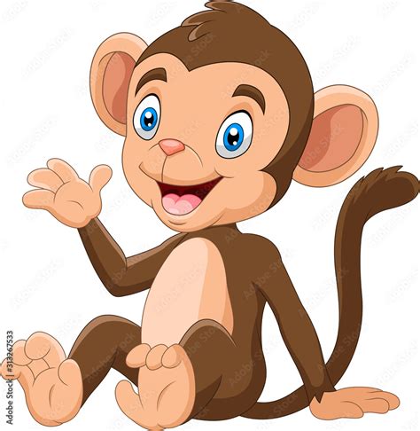 Happy Monkey Cartoon