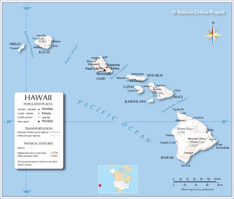 Detailed Map Of Hawaiian Islands