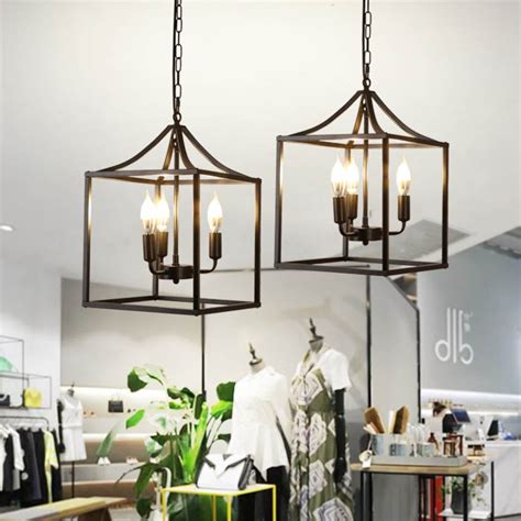 16" 3-Light Farmhouse Lantern Chandelier, Bird Cage Entry Light, Modern ...