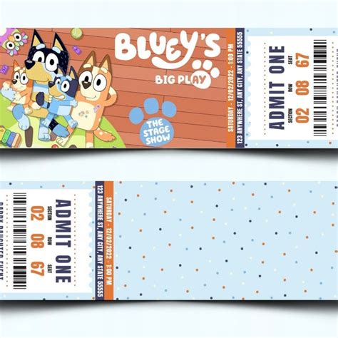 Bluey Ticket - Etsy Australia