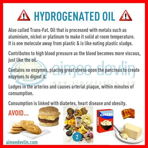 Hydrogenated oil | Avoid processed foods, Health and nutrition ...