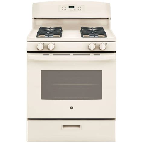 GE 30 in. 4.8 cu. ft. Free-Standing Gas Range in Bisque-JGBS60DEKCC ...