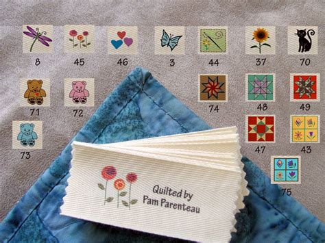 Personalized Quilting Labels-Large size-1.5" x 3.5"-16 Designs to ...