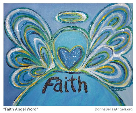 Faith Angel Word Art Painting - DonnaBellas Angels