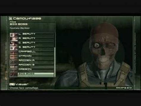 MGS4 Masks and Camo - YouTube