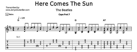 The Beatles – Here Comes The Sun | Guitar Lesson, Tabs & Chords | JGB