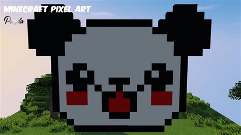 Minecraft Panda Pixel Art Grid