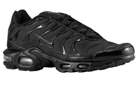 Nike Air Max Plus TN One 1 Triple Black Trainers Low Top Shoes Mens ...