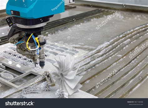 Cnc Water Jet Cutting Machine Industrial Stock Photo 1861186588 ...