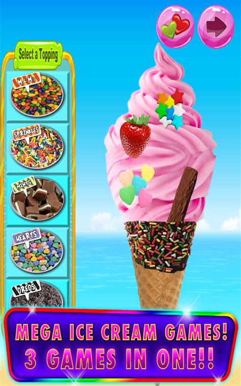 Mega Ice Cream, Frozen Soft Serve & Sundae Maker Games - Kids Ice Cream ...