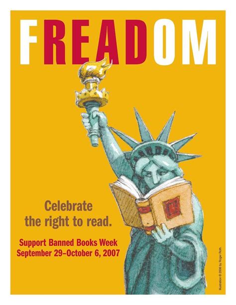 FREADOM. Celebrate the right to read. Poster © Roger Roth (Artist, USA ...