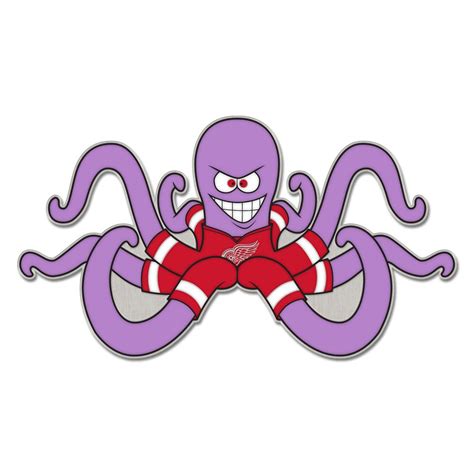 Detroit Red Wings - "Al the Octopus" Collector Pin — Detroit Shirt Company