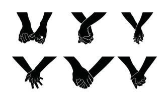 Couple Holding Hands Silhouettes