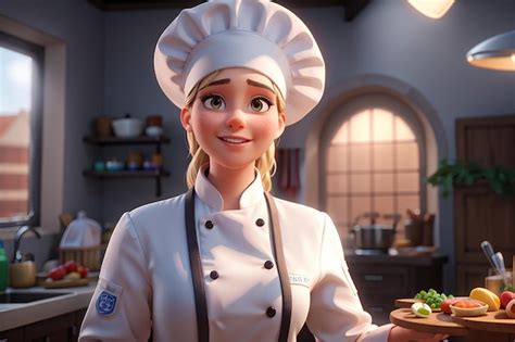 Premium AI Image | Female chef in uniform