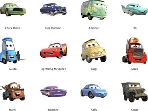 Şimşek McQueen Karakterleri | Cars characters, Cars movie characters ...