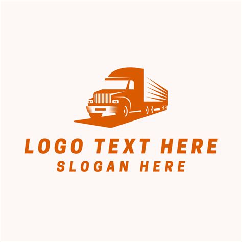 Orange Logistics Truck Logo | BrandCrowd Logo Maker