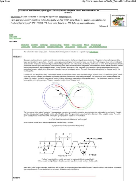 Spur Gears | PDF | Gear | Steel