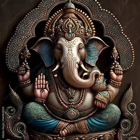 Lord Ganesha, the celebration of Ganesh. Indian hindu god ganesha ...