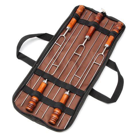 Outdoor 5Pcs Barbecue Tools Set Picnic BBQ Cooking Stainless Steel Meat ...