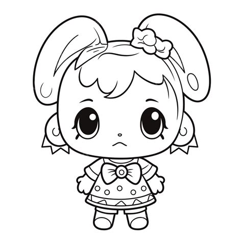 My Melody Face Coloring Pages