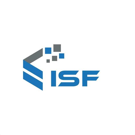 ISF letter logo design on white background. ISF creative initials ...