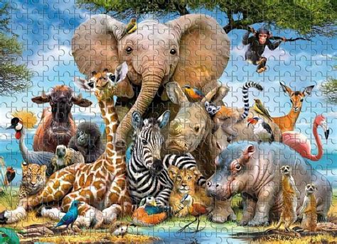 1000 Piece Jigsaw Puzzles Elephant Animal World Pieces Jigsaw ...