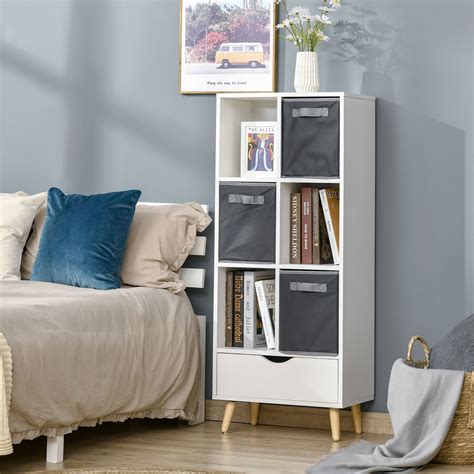 Modern Bookcase Storage Cabinets with Shelves for Home Office Living Room