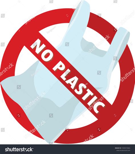 No Plastic Bag Forbidden Sign No Stock Vector (Royalty Free) 1599319363 ...