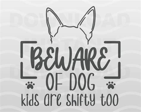 Beware of Dog SVG Beware of Kids Sign Dog Lover Dog Mama - Etsy