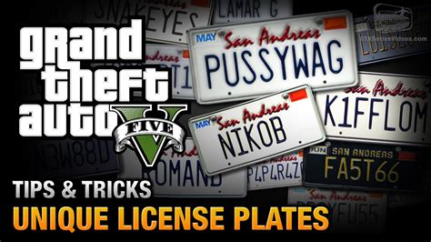 GTA 5 - Unique License Plate Vehicles - YouTube