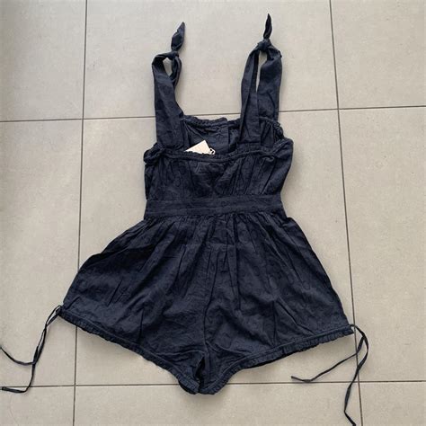 Wiggy Kit 1950’s cotton jacquard black playsuit.... - Depop