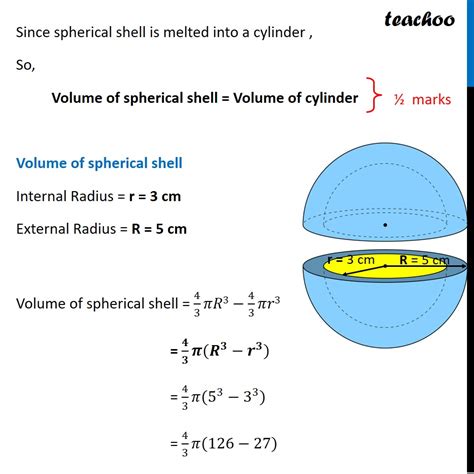 [Term 2] The internal and external radii of a spherical shell are 3cm